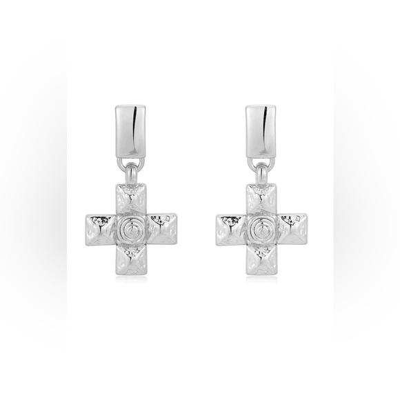 SOLD OUT $85 LUV AJ CROSS DANGLE EARRINGS MEJURI GORJANA BAUBLEBAR FREE PEOPLE - Picture 7 of 12